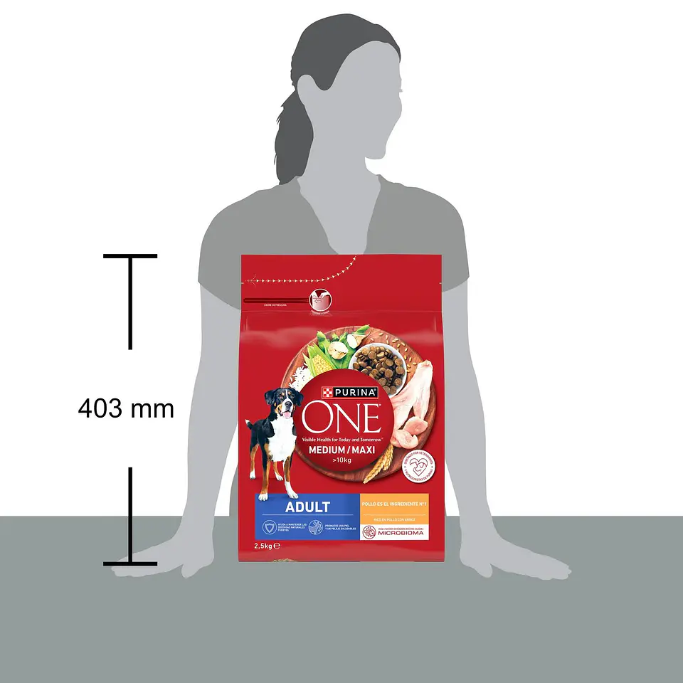 Pienso de pollo microbioma intestinal equilibrado para perro adulto Purina One 5