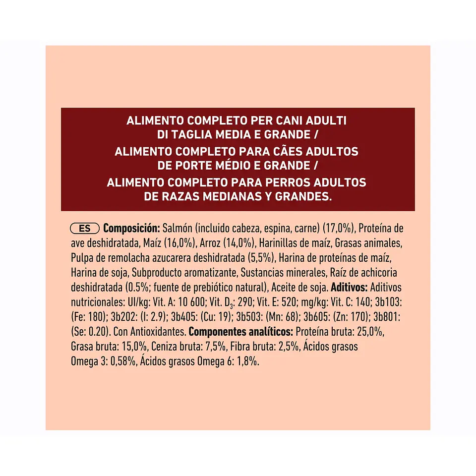 PURINA ONE Alimentación de perro medium-maxi junior salmón y arroz 2,5 kg. 3