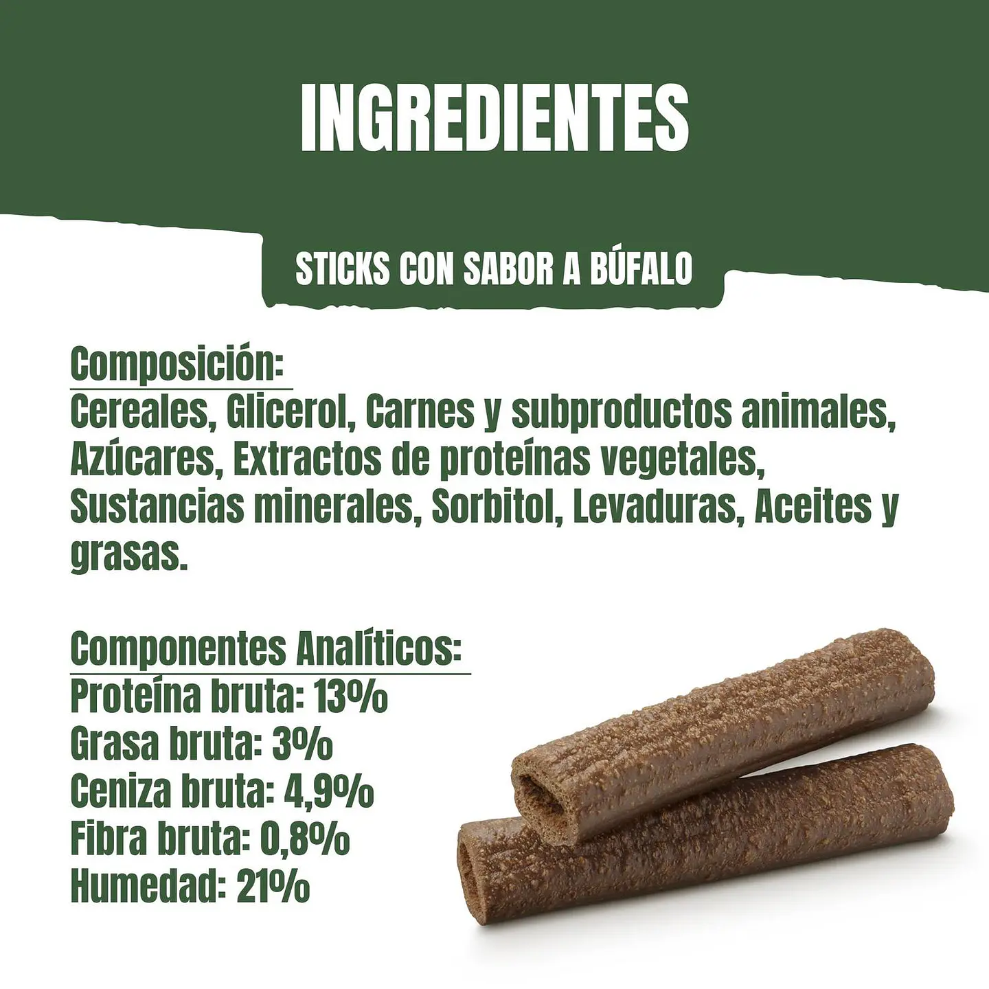 Snack para perros sabor búfalo Purina Adventuros Sticks 5