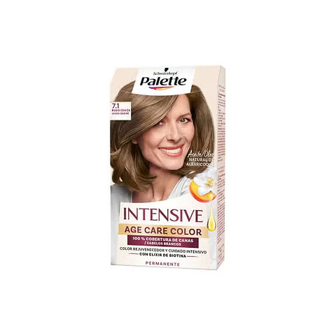 Schwarzkopf Palette Intensive Age Care Color 7.1 Rubio Ceniza Kit