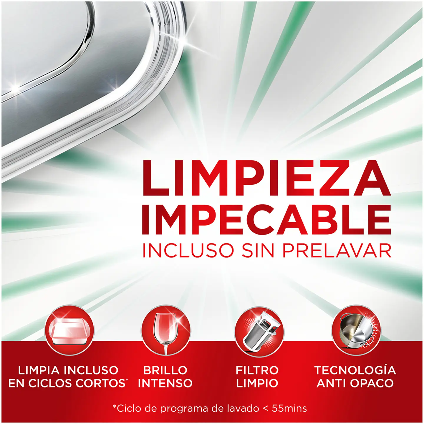 Detergente lavavajillas Platinum Plus Limón 6