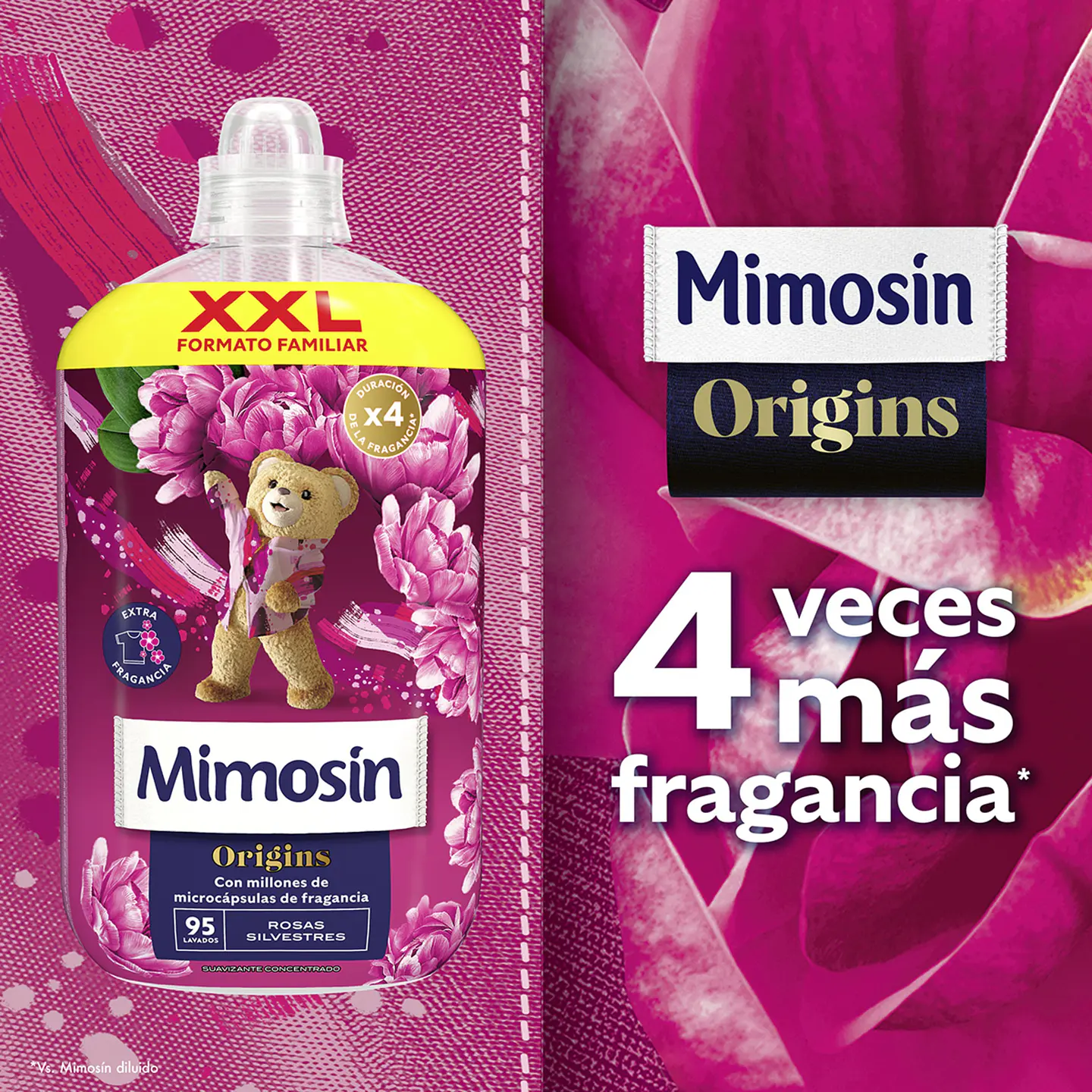 Suavizante concentrado Origins extra fragancia Rosas Silvestres 5