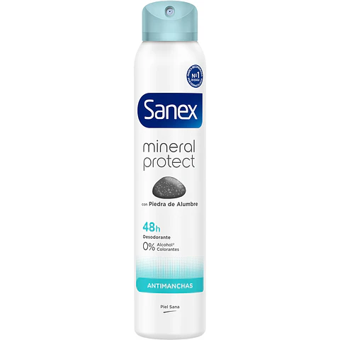 Desodorante Mineral-Protect con piedra de alumbre anti-manchas unisex 48 h
