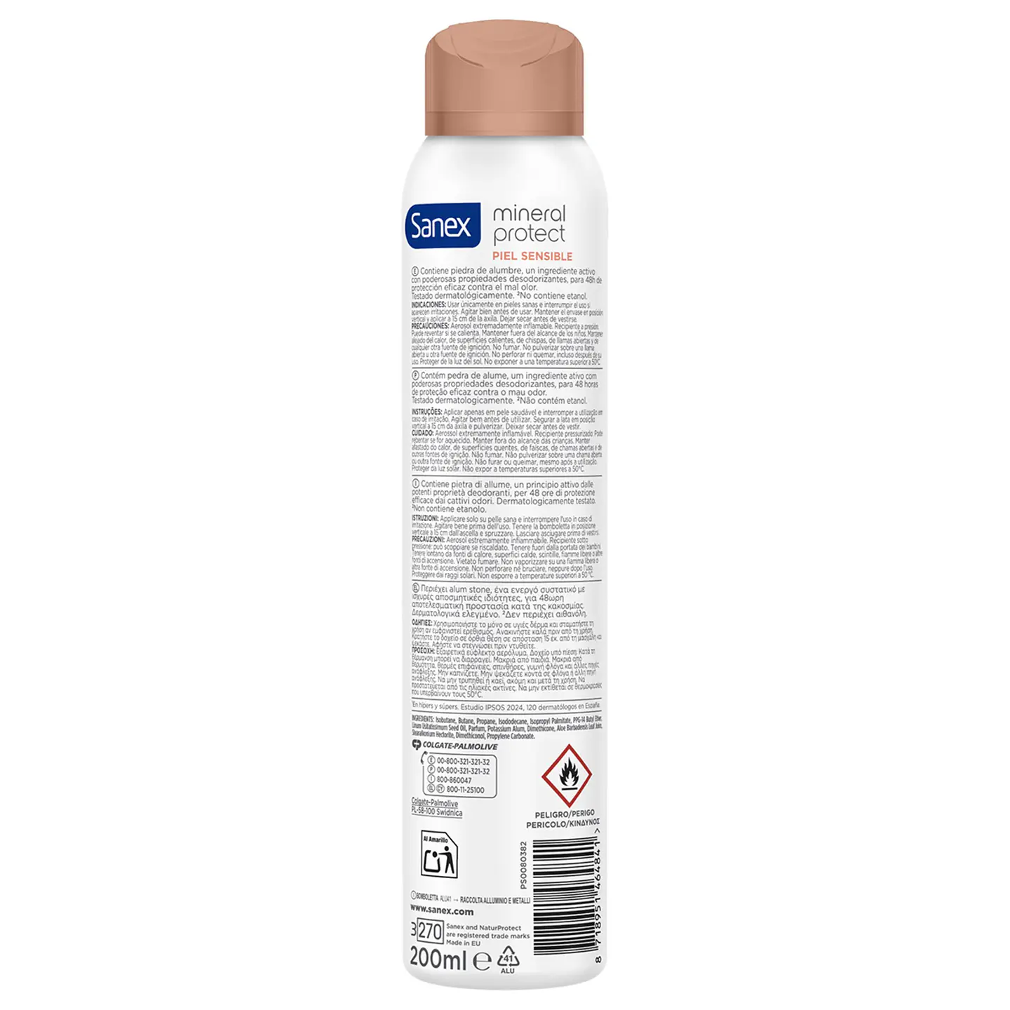 Desodorante con piedra de alumbre para piel sensible 0% alcohol 48h unisex 2