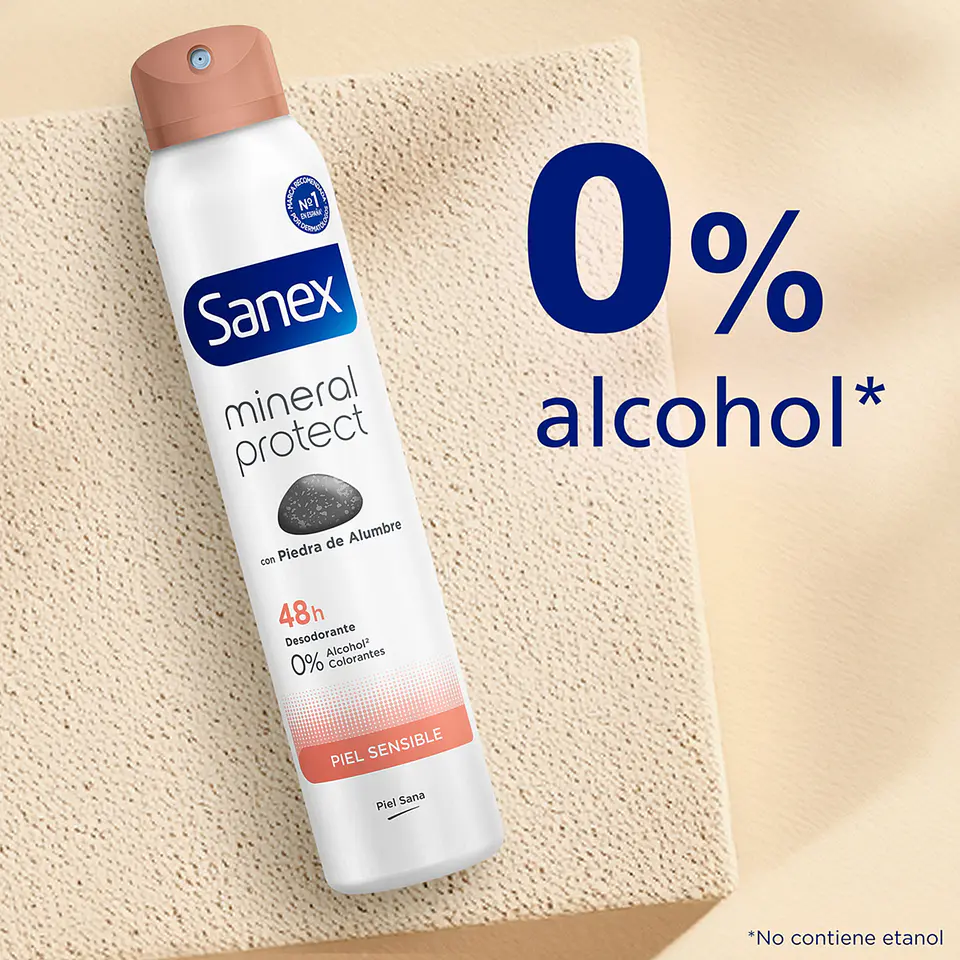 Desodorante con piedra de alumbre para piel sensible 0% alcohol 48h unisex 5
