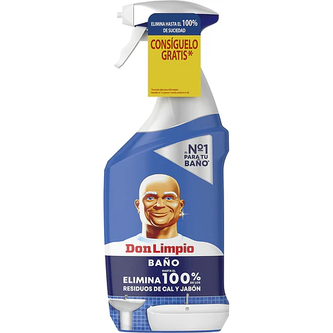 Limpiador de baño elimina 100% los residuos de cal y jabón