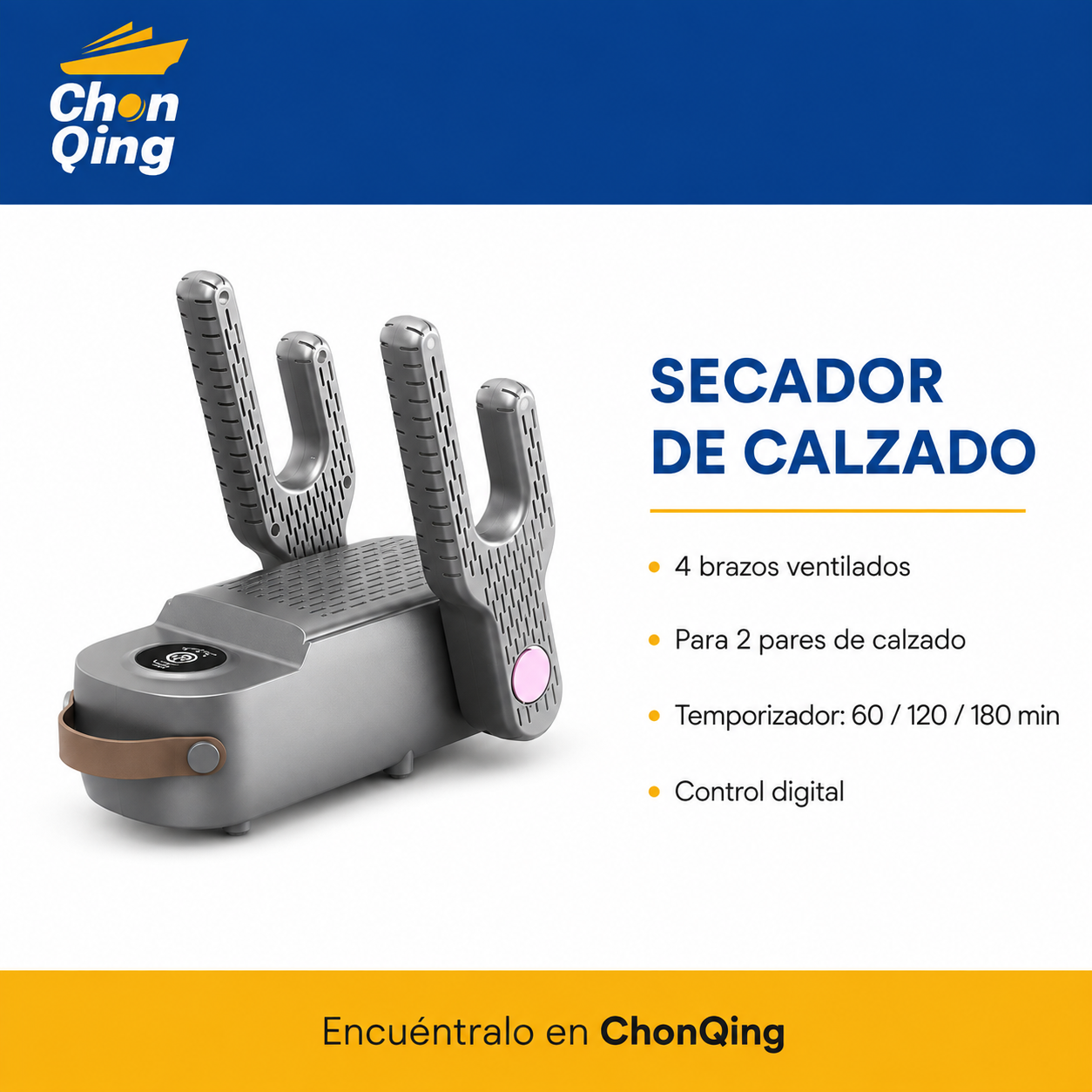 SECADOR DE ZAPATOS ELECTRICO 4 SALIDAS MULTIFUNCION 3