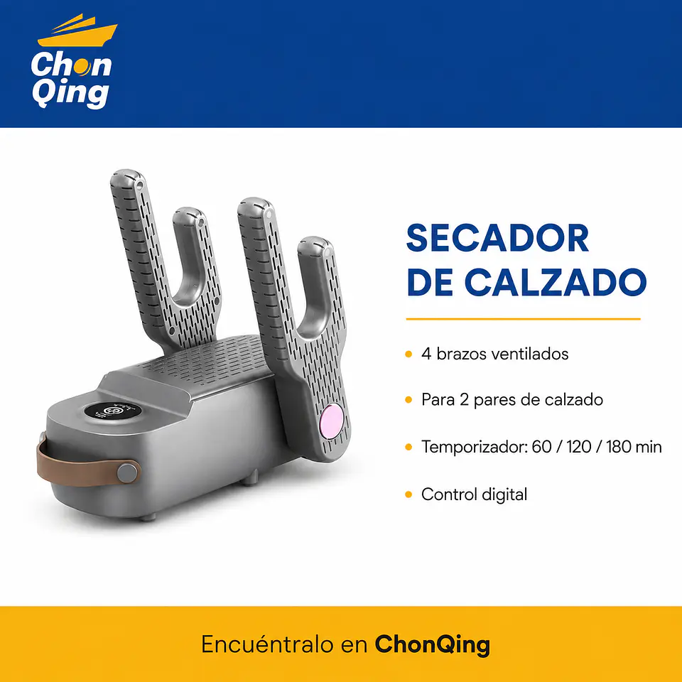 ZECADOR DE ZAPATOS ELECTRICO 4 SALIDAS MULTIFUNCION 3