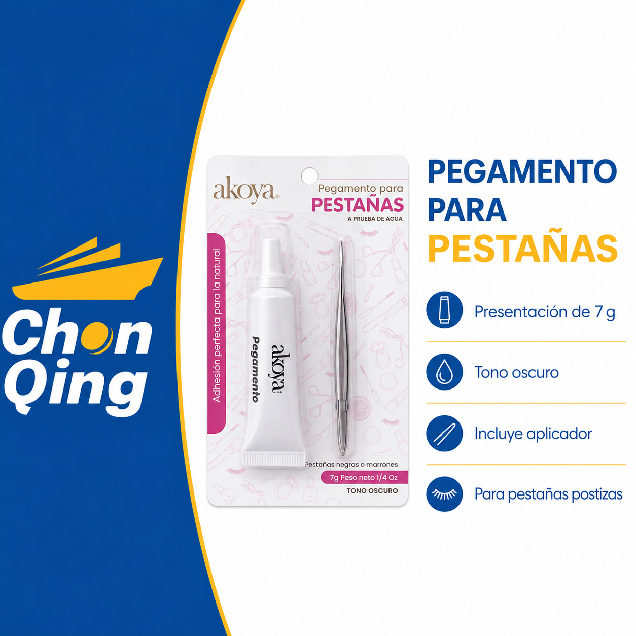 Pegamento Para Pestañas + Pinza Set 3