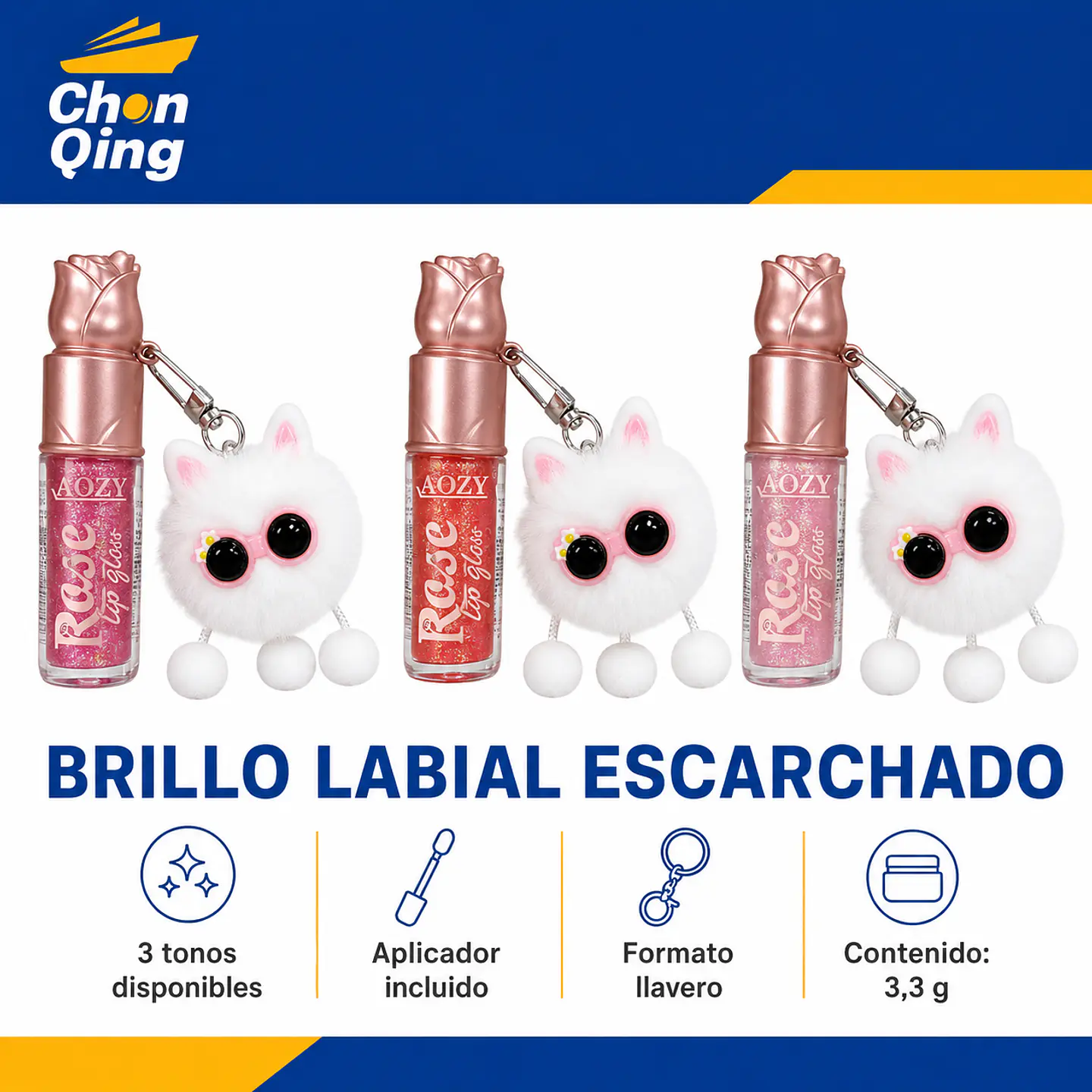 Brillo Labial Escarchado COD AL103 3