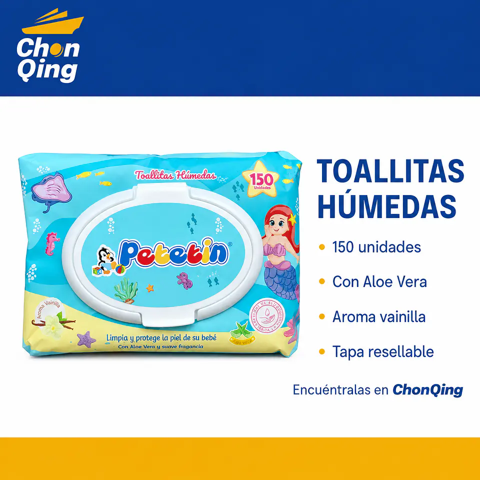 PAÑITOS HUMEDOS X 150 UNIDADES COD 7