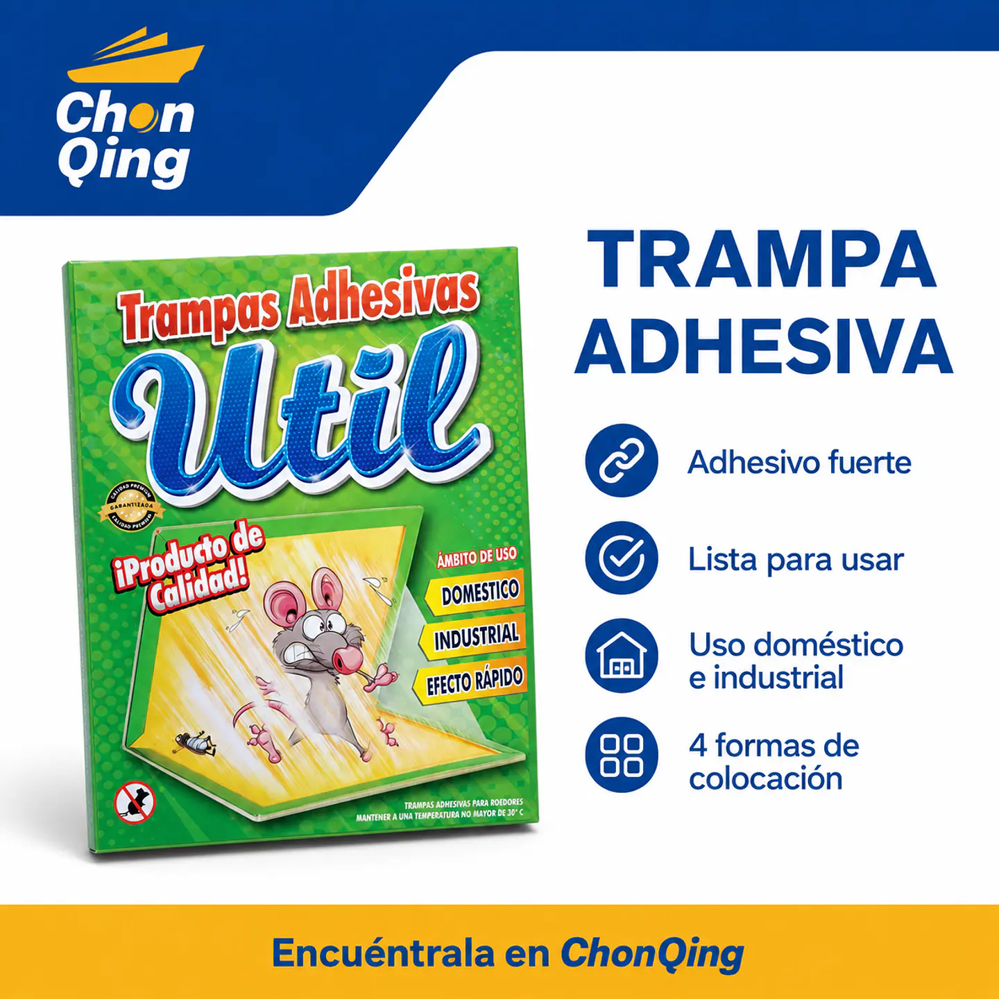 TRAMPAS ADHESIVAS PARA RATAS, PEGARATAS COD  3