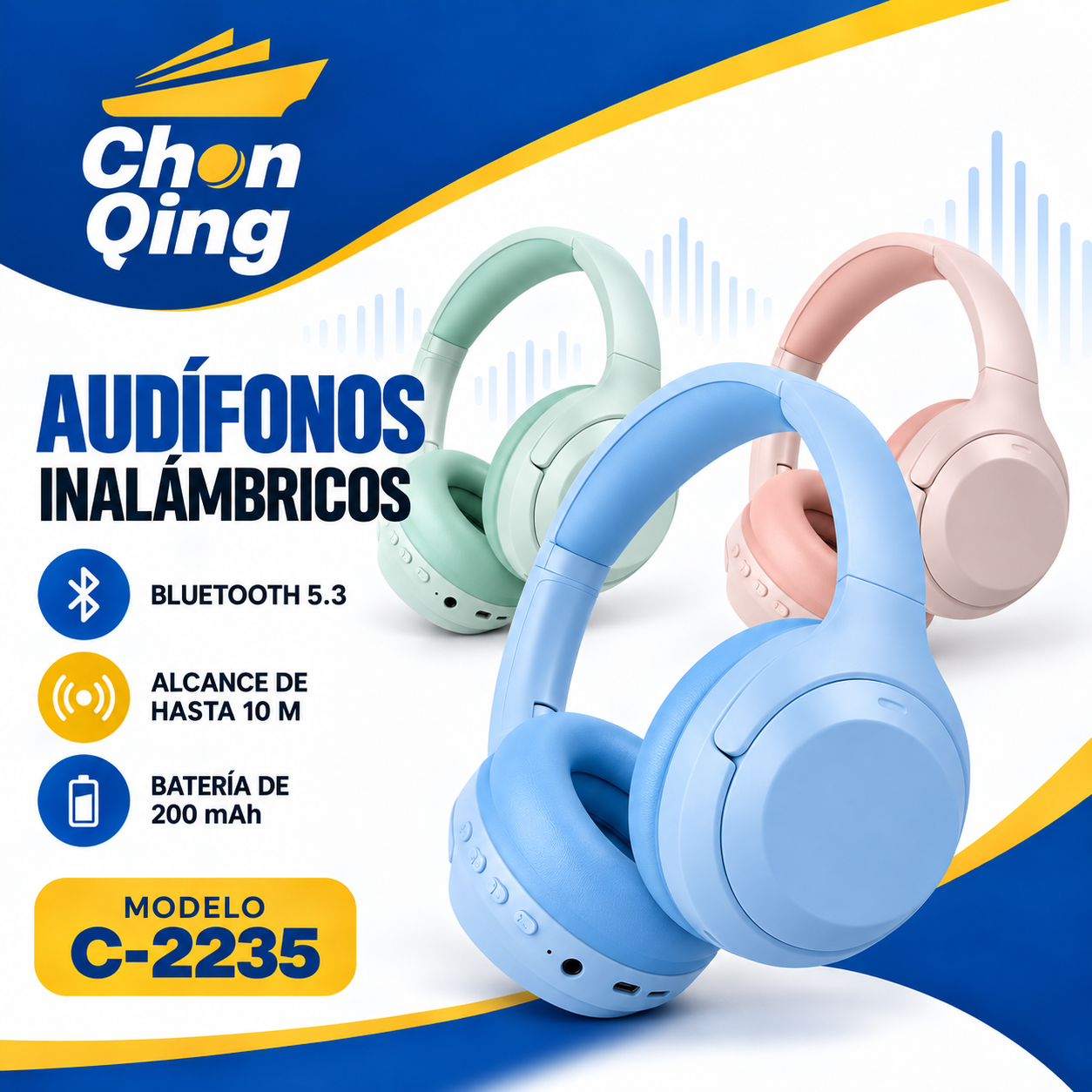 Audífonos Inalámbricos De Diadema 3