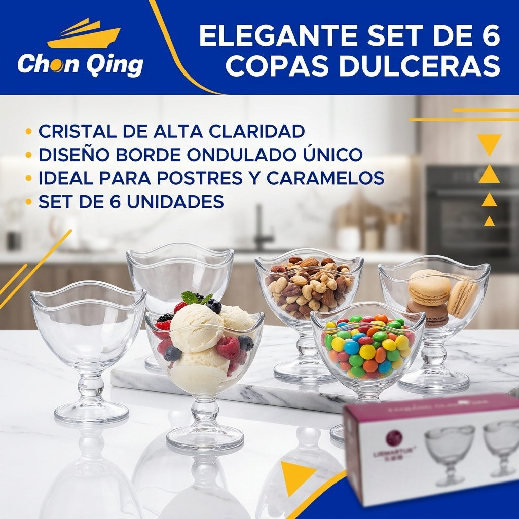 Set De 6 Copas Dulceras 7