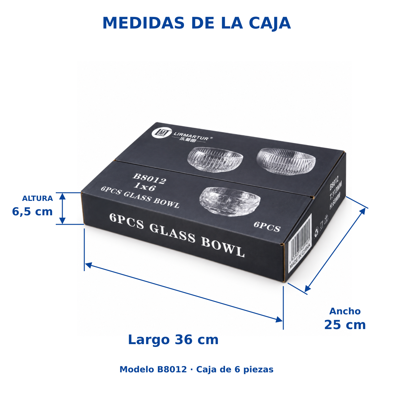 Bowls De Vidrio 6 Piezas 7