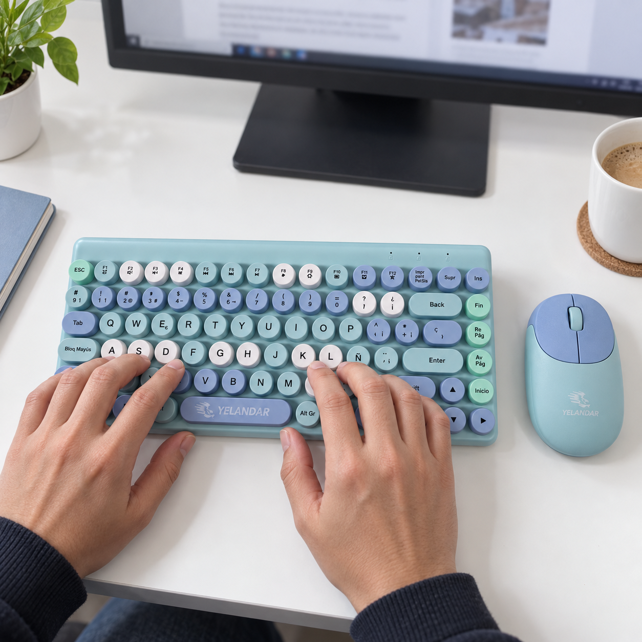 Teclado Mécanico Inalámbrico + Mouse Inalámbrico 2
