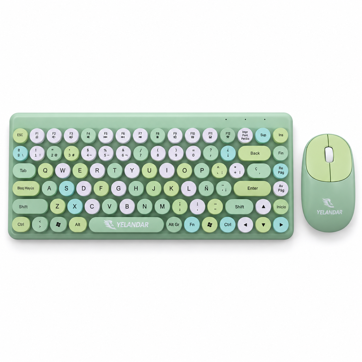 Teclado Mécanico Inalámbrico + Mouse Inalámbrico 9