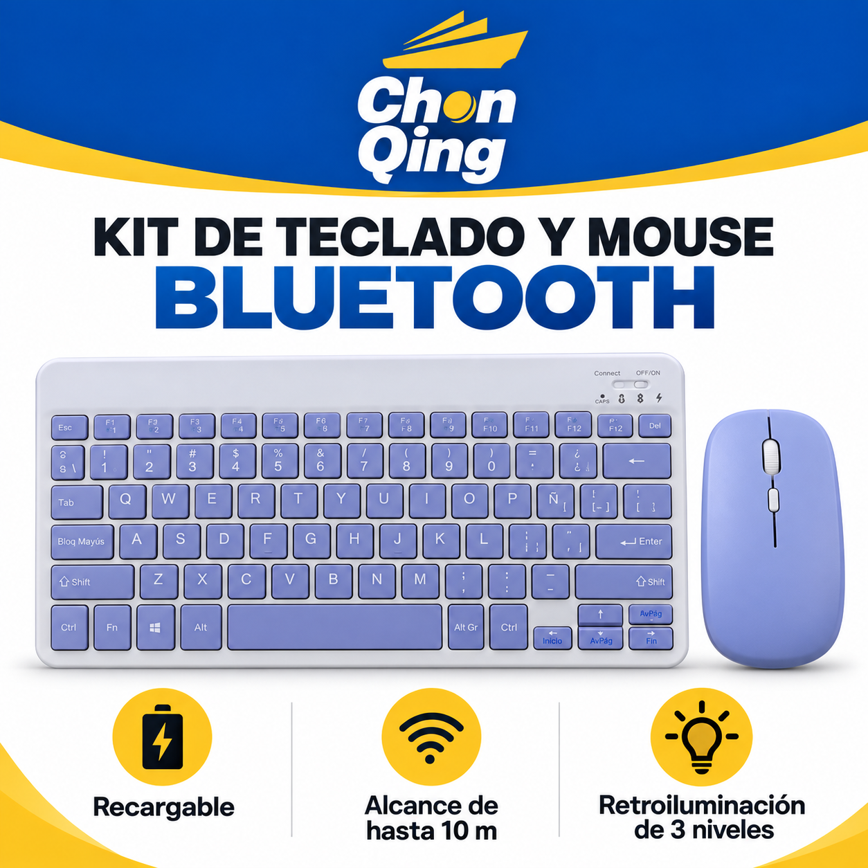 Teclado + Mouse Inalámbrico 3