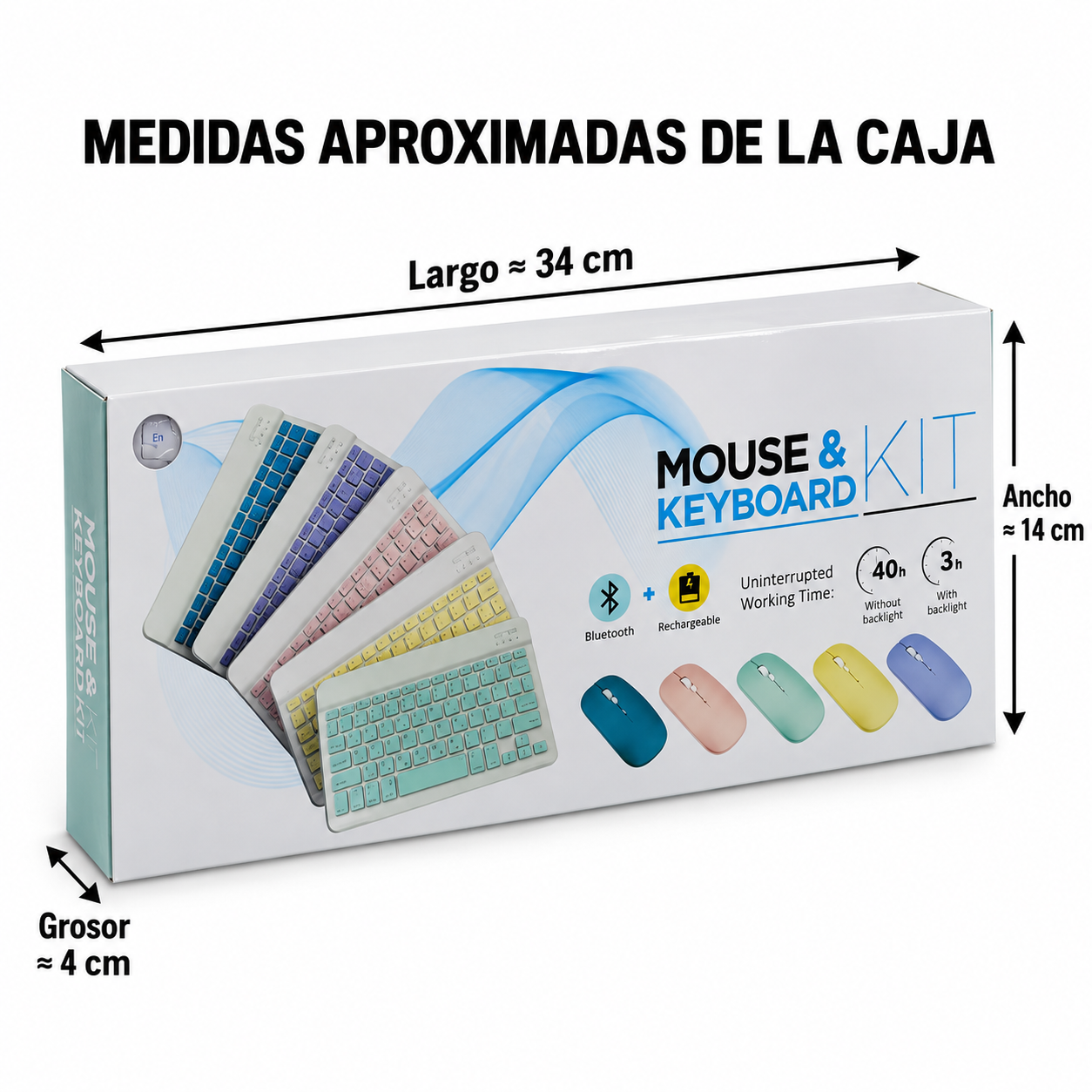 Teclado + Mouse Inalámbrico 5