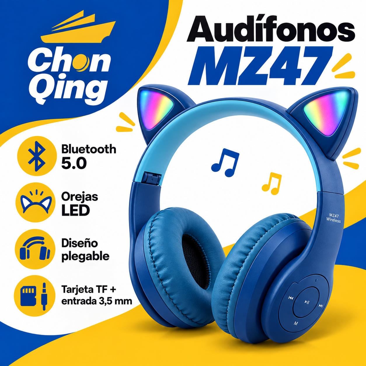 Audífonos Orejas De Gato 3