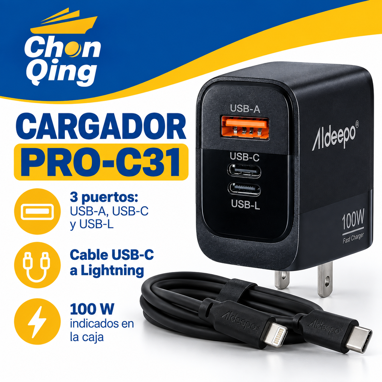 CARGADOR DE 100W 4