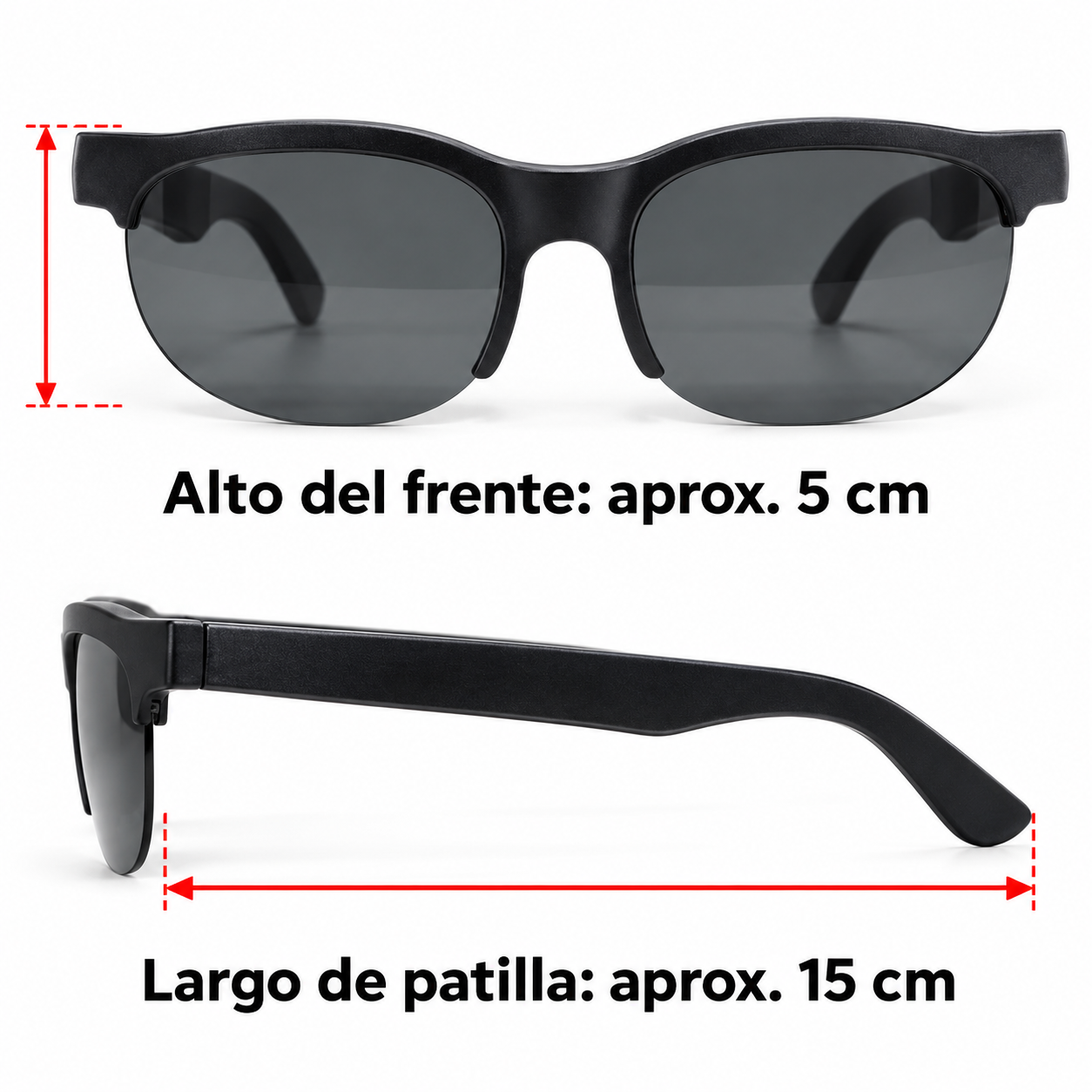 Gafas De Audio Bluetooth Con Micrófono Negro COD G58 2