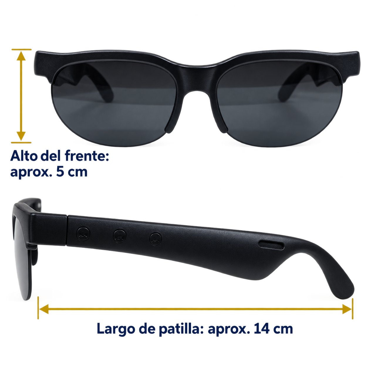 LENTES INTELIGENTES BLUETOOH COLOR NEGRO 2