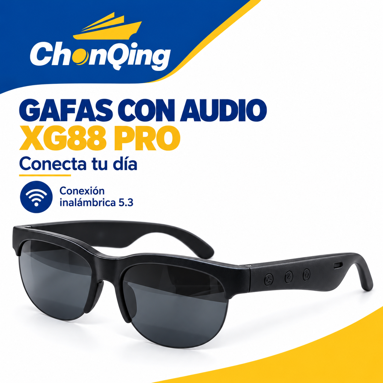 LENTES INTELIGENTES BLUETOOH COLOR NEGRO 4