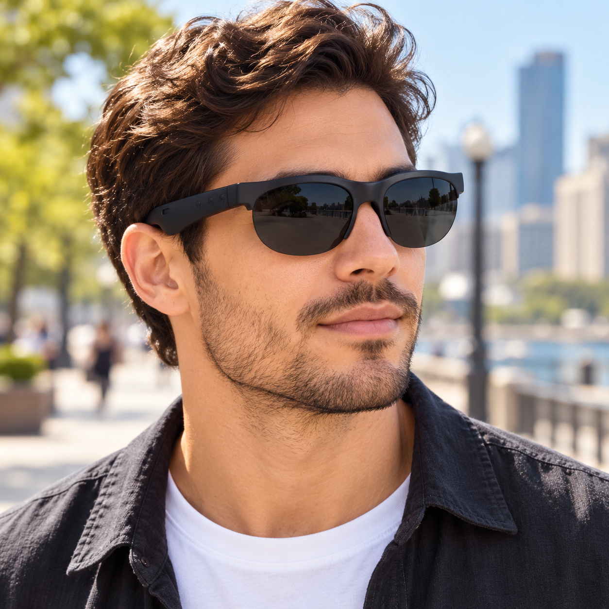 LENTES INTELIGENTES BLUETOOH COLOR NEGRO 5