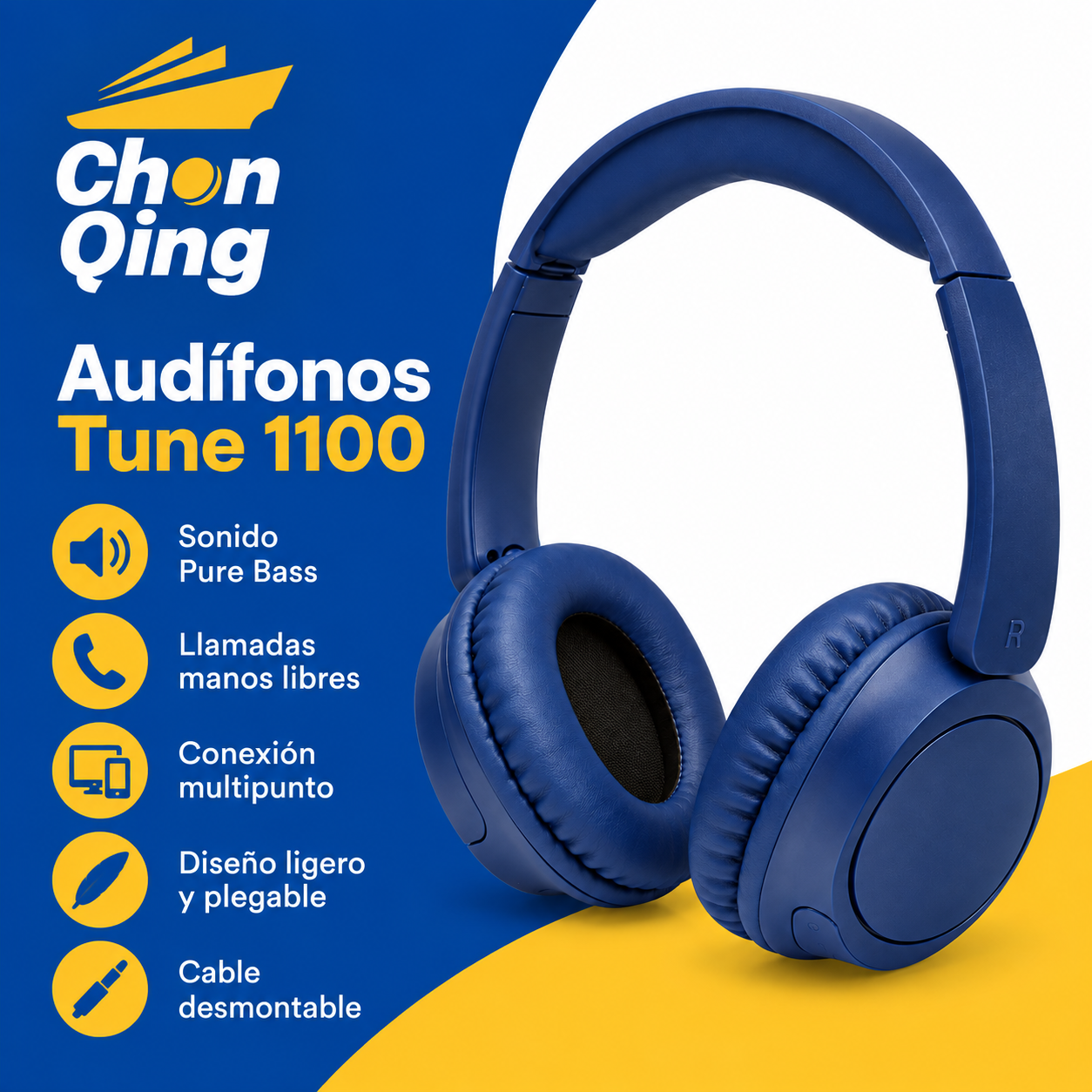 Audífonos Vincha Bluetooth 3