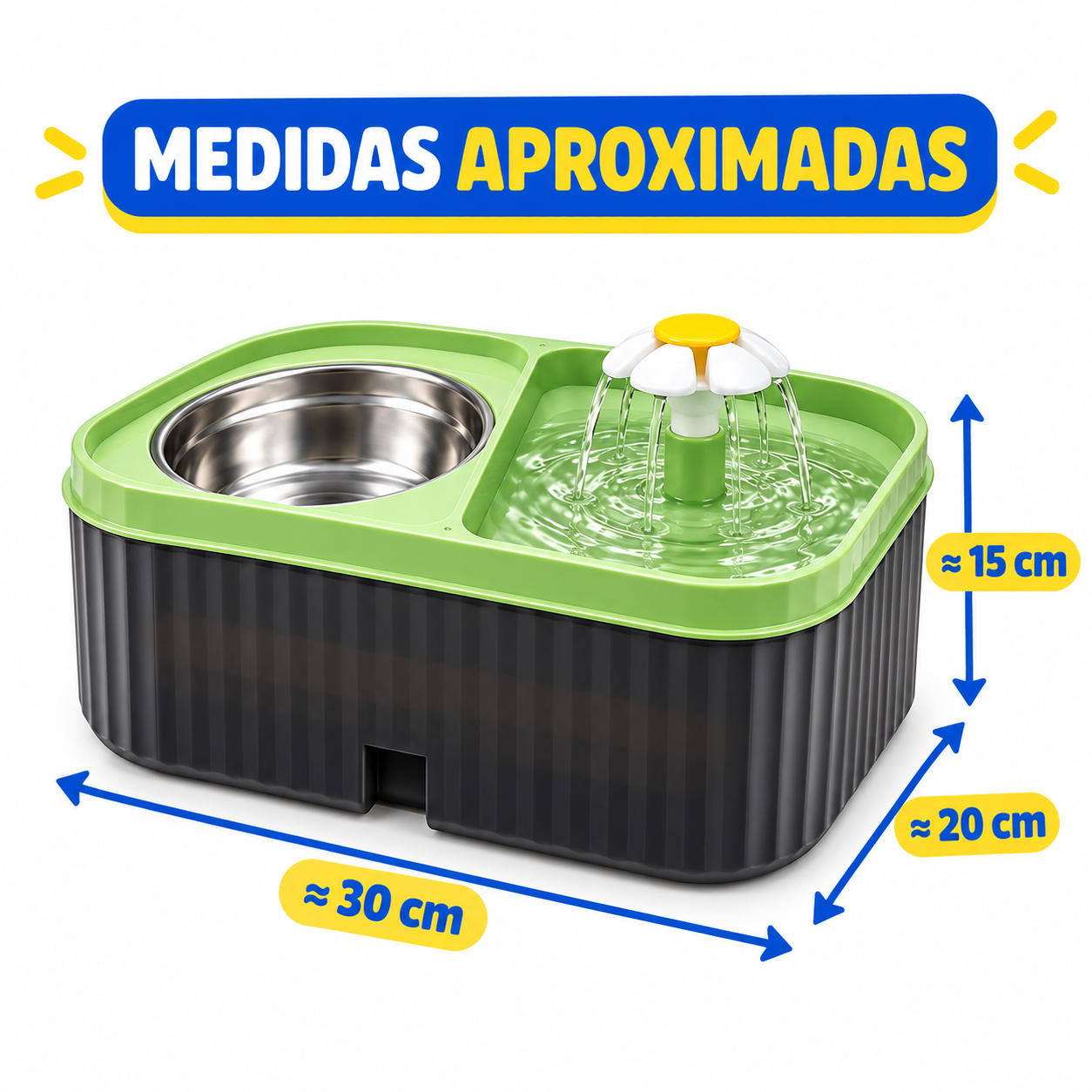 Fuente + Comedero Para Mascotas 6
