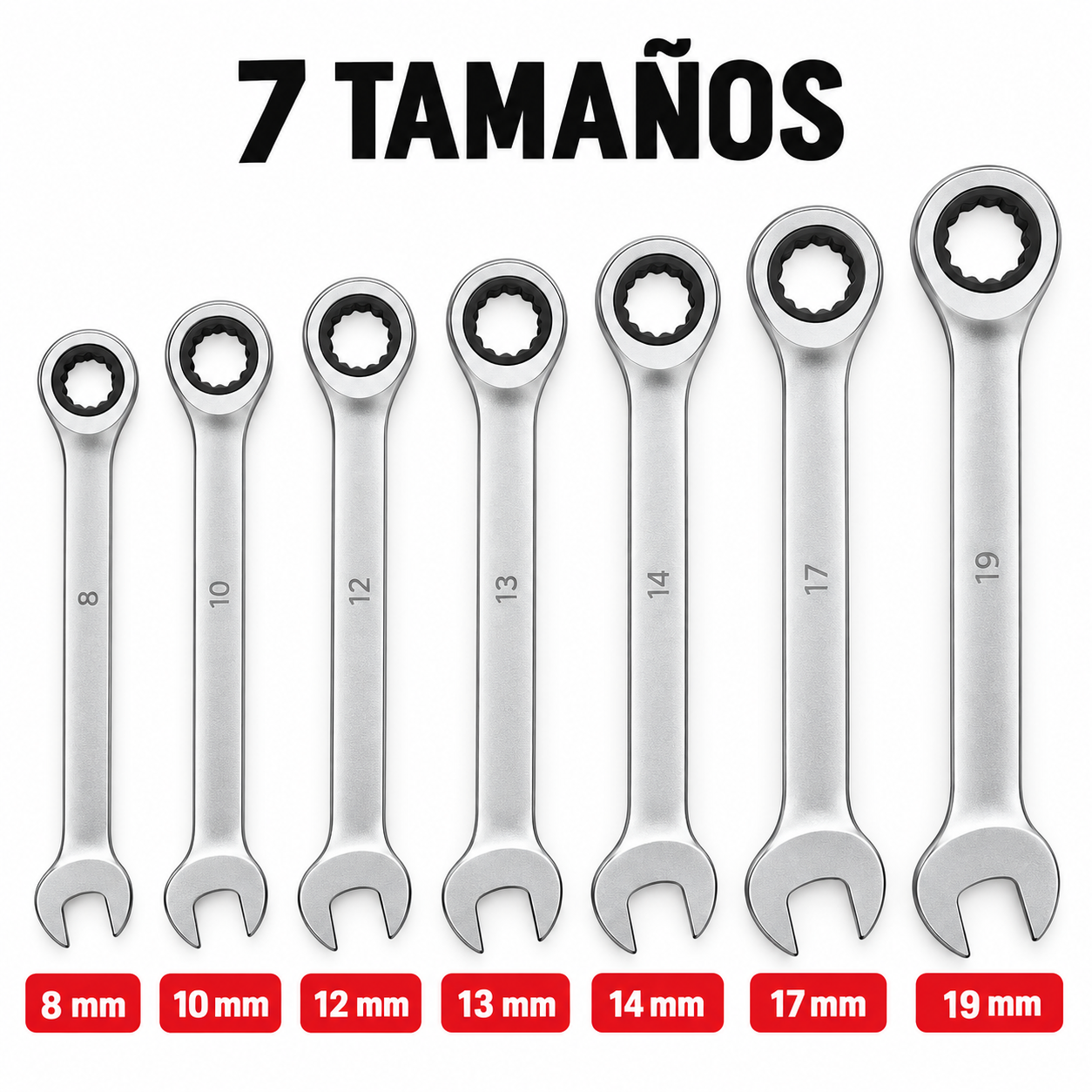 Set De Llaves Con Trinquete X7 4
