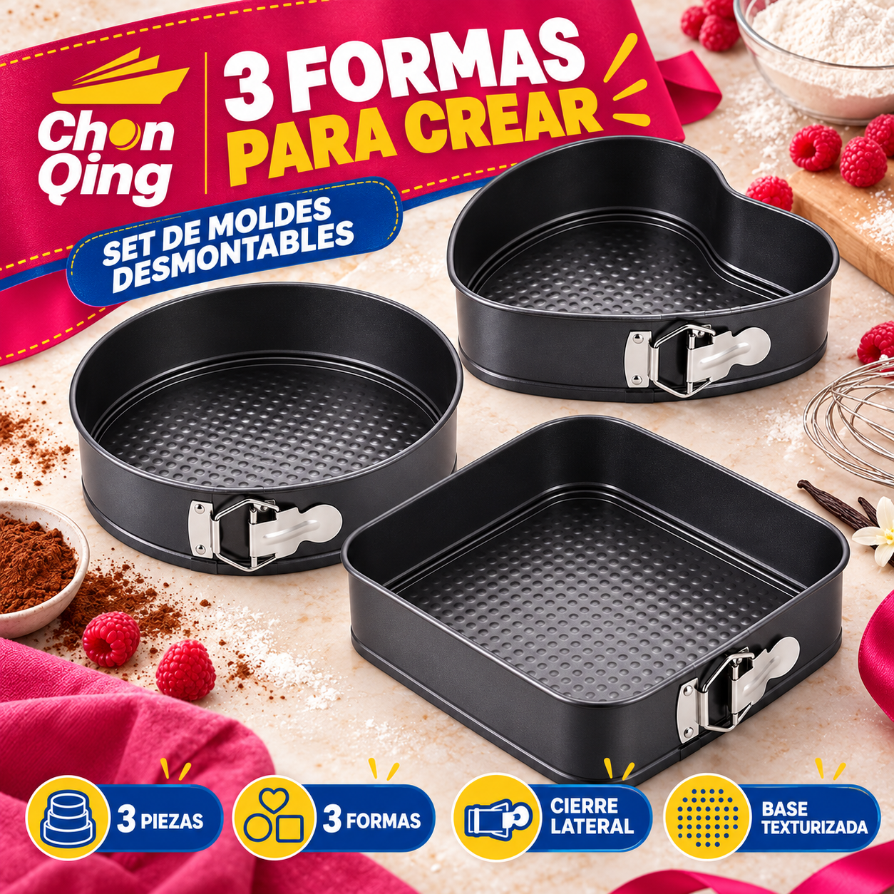 Moldes Para Hacer Torta X3 Formas 3