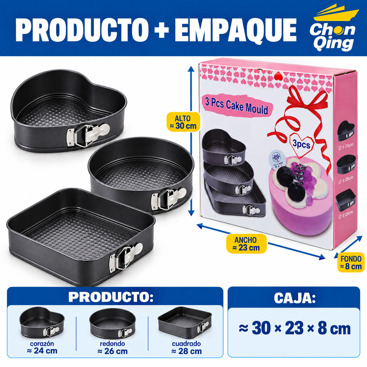 Moldes Para Hacer Torta X3 Formas 5
