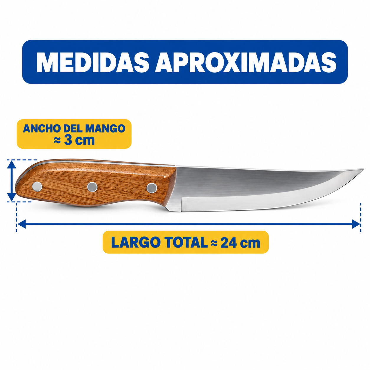 Cuchilo De Cocina Con Mango De Madera 4