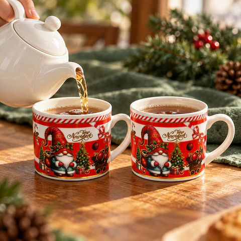 set de 2 tazas navideñas