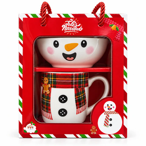 SET NAVIDEÑO TAZA + BOWL