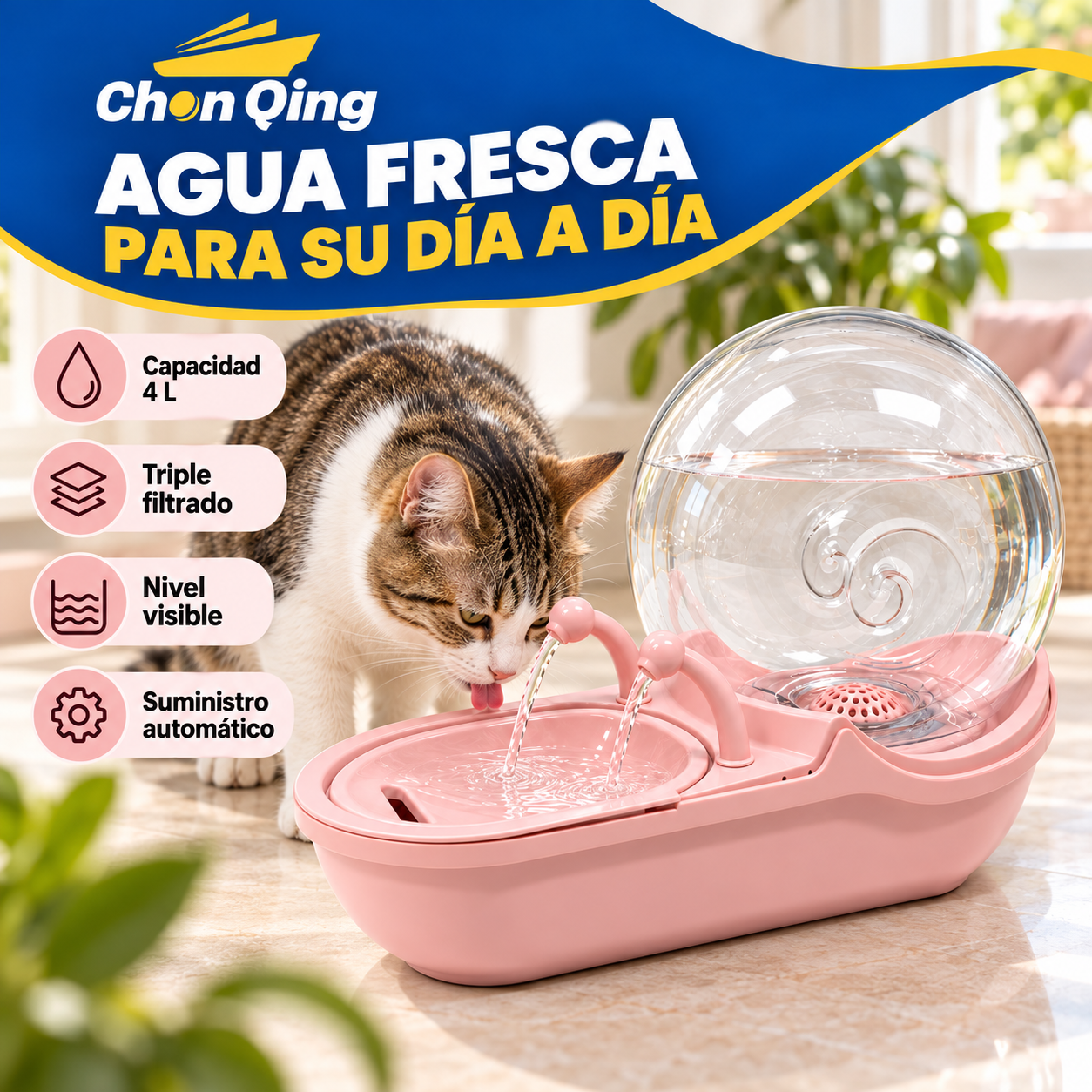 Dispensador De Agua Para Mascotas 3
