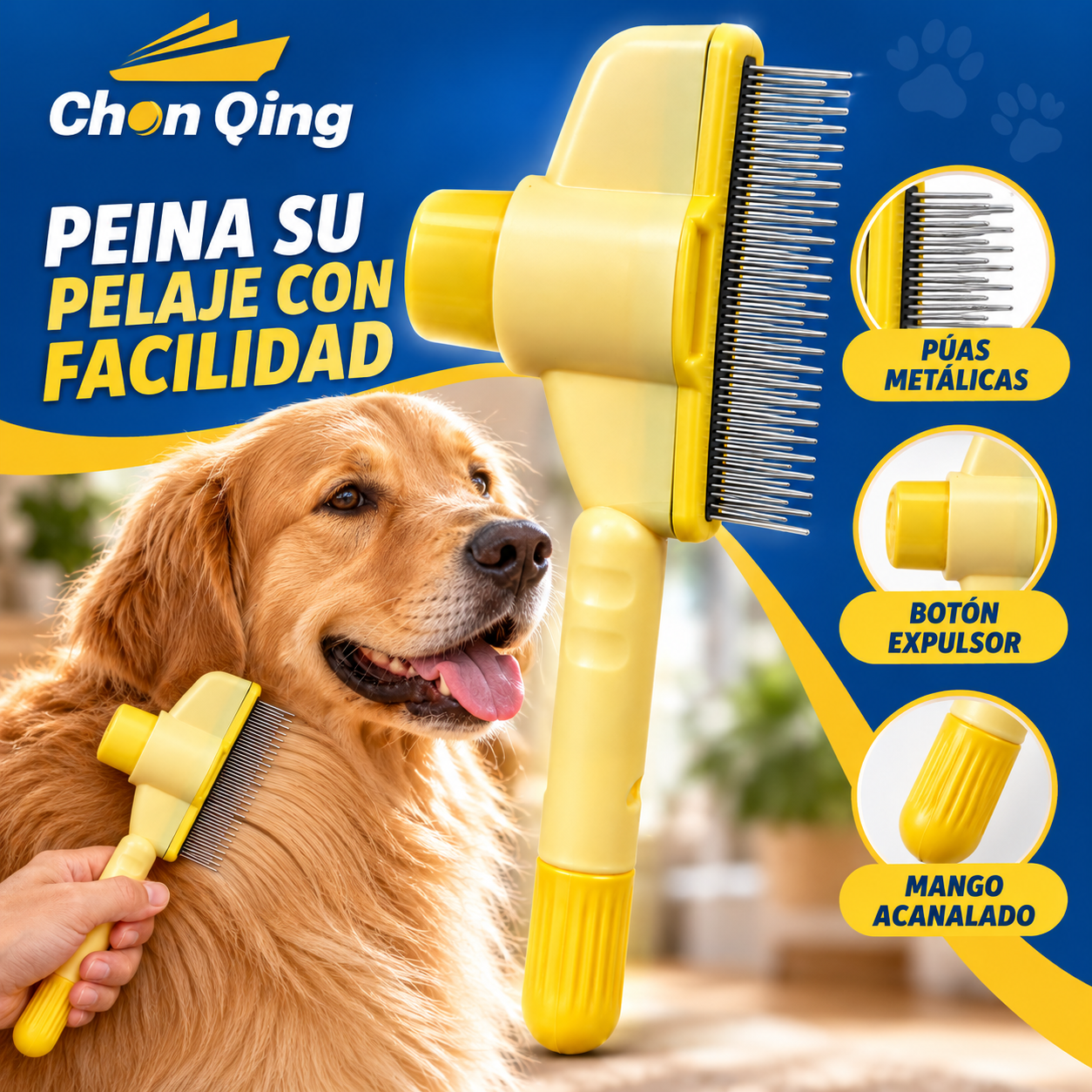 Peine Para Mascota Quitapelusa 3