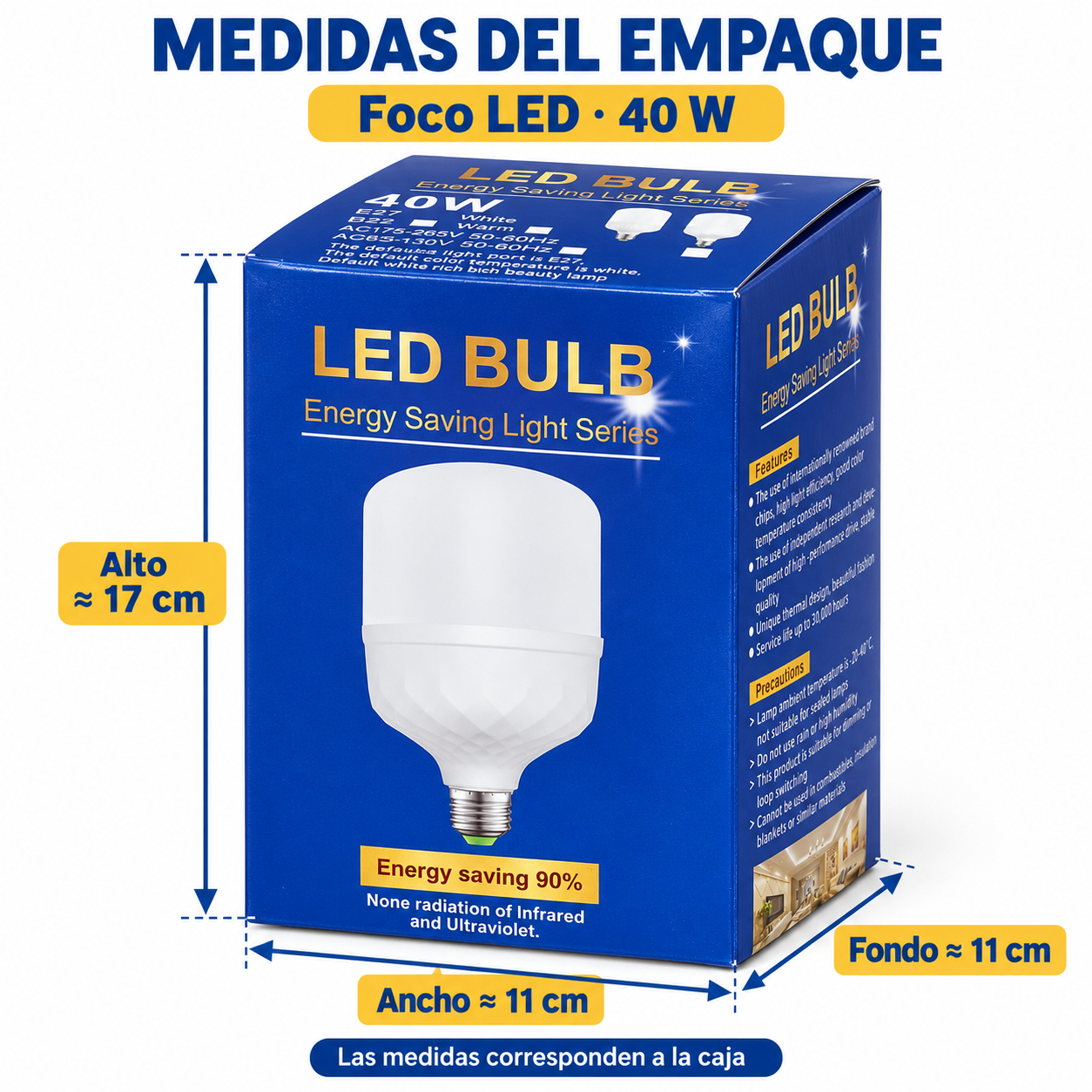 FOCO LED 40W LUZ BLANCA 3