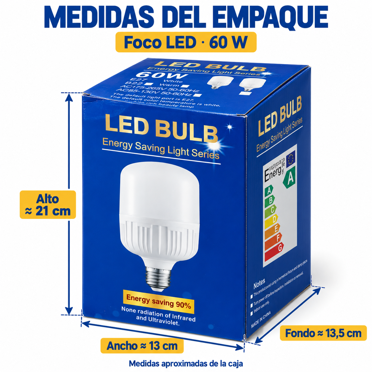 FOCO LED 60W LUZ BLANCA 3