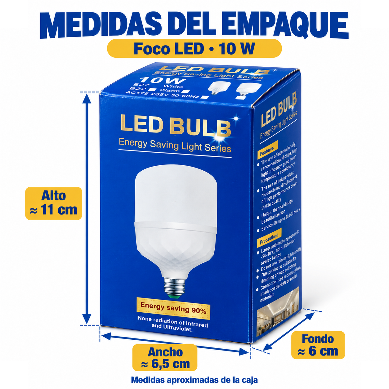 FOCO LED 10W LUZ BLANCA 2
