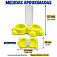 comedero y bebedero doble con dispensador automático de agua - Miniatura 6