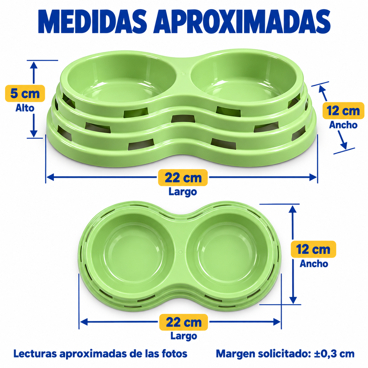 plato doble de plástico para mascotas 6