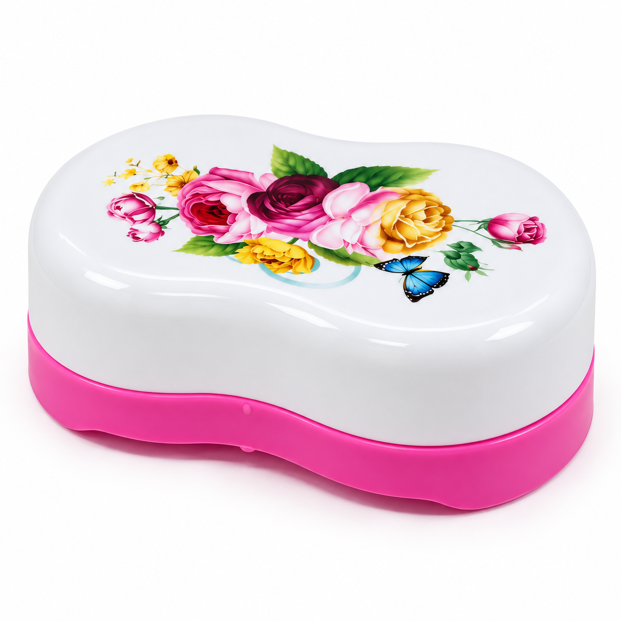 Jabonera Con Diseño Floral 5