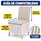 Forros Elásticos Para Sillas Rayados Bicolor - Miniatura 4