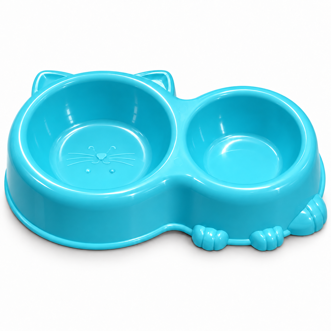 comedero doble para mascotas con forma de gato 6