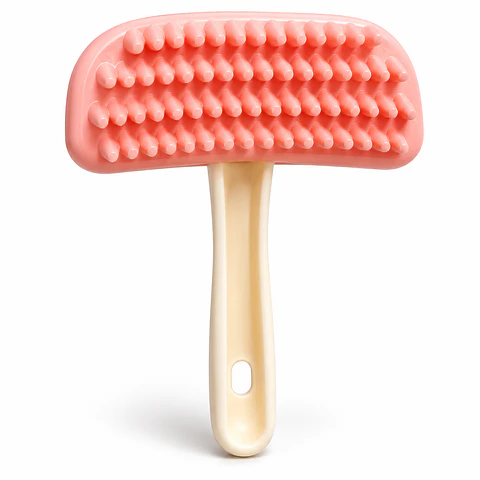 Peine Masajeador De Silicona Suave Para Animales Pequeños
