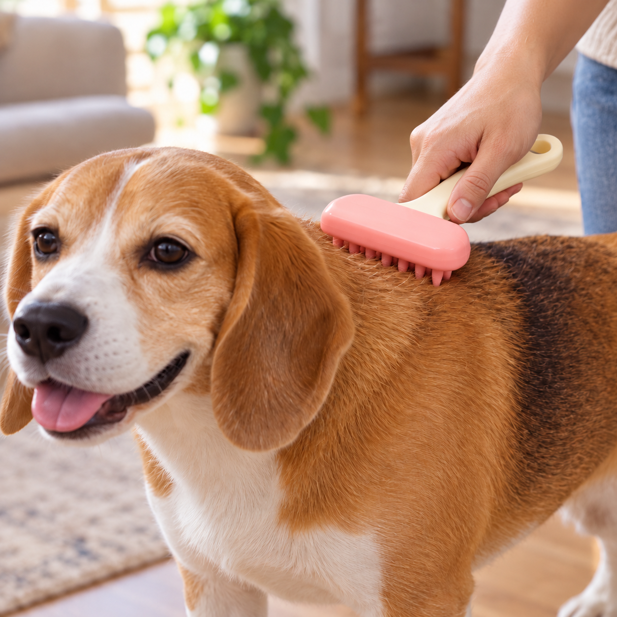 Peine Masajeador De Silicona Suave Para Animales Pequeños 4