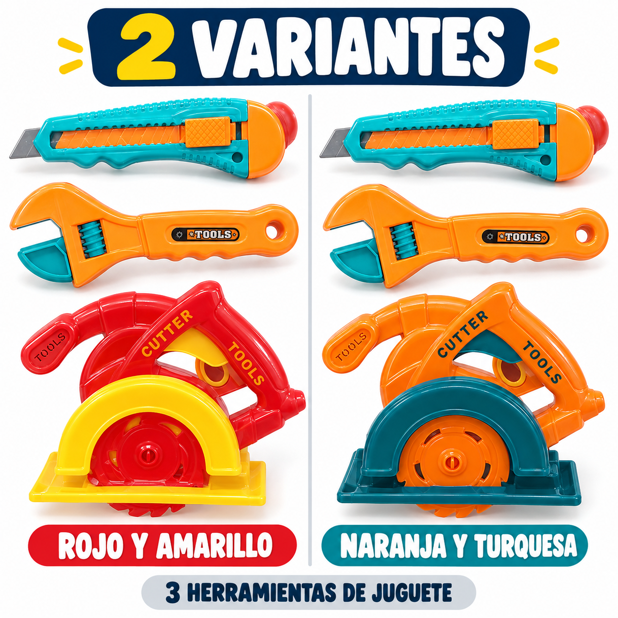 Set De Herramientas De Juguete Blister X3 4